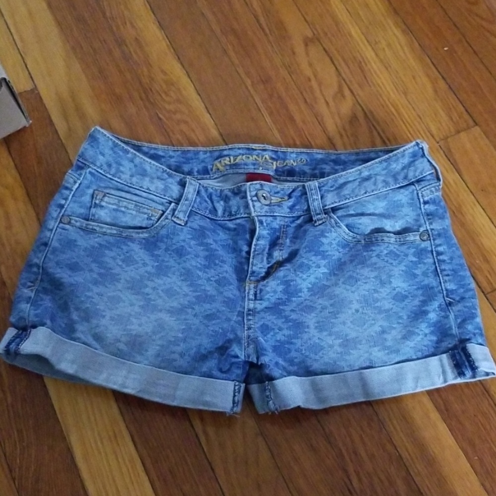 Jean printed shorts